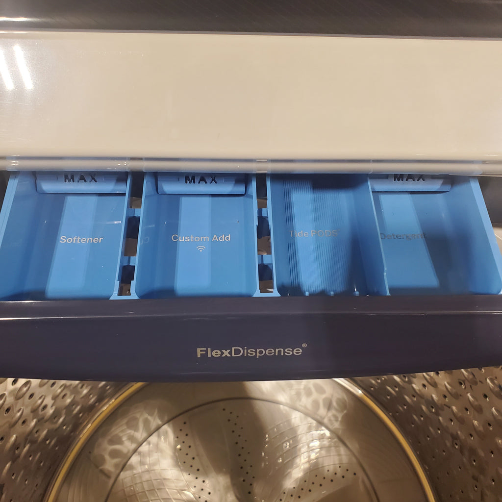 Pictures of GE Profile™ ENERGY STAR® 5.4 cu. ft. Capacity Washer with Smarter Wash Technology and Adaptive SmartDispense - PTW800BPWRS - Scratch & Dent - Minor - Neu Appliance Outlet - Discount Appliance Outlet in Austin, Tx