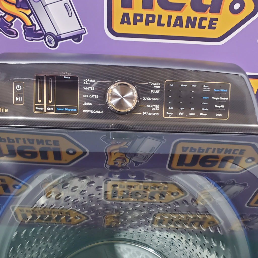 Pictures of GE Profile™ ENERGY STAR® 5.4 cu. ft. Capacity Washer with Smarter Wash Technology and Adaptive SmartDispense - PTW800BPWRS - Scratch & Dent - Minor - Neu Appliance Outlet - Discount Appliance Outlet in Austin, Tx