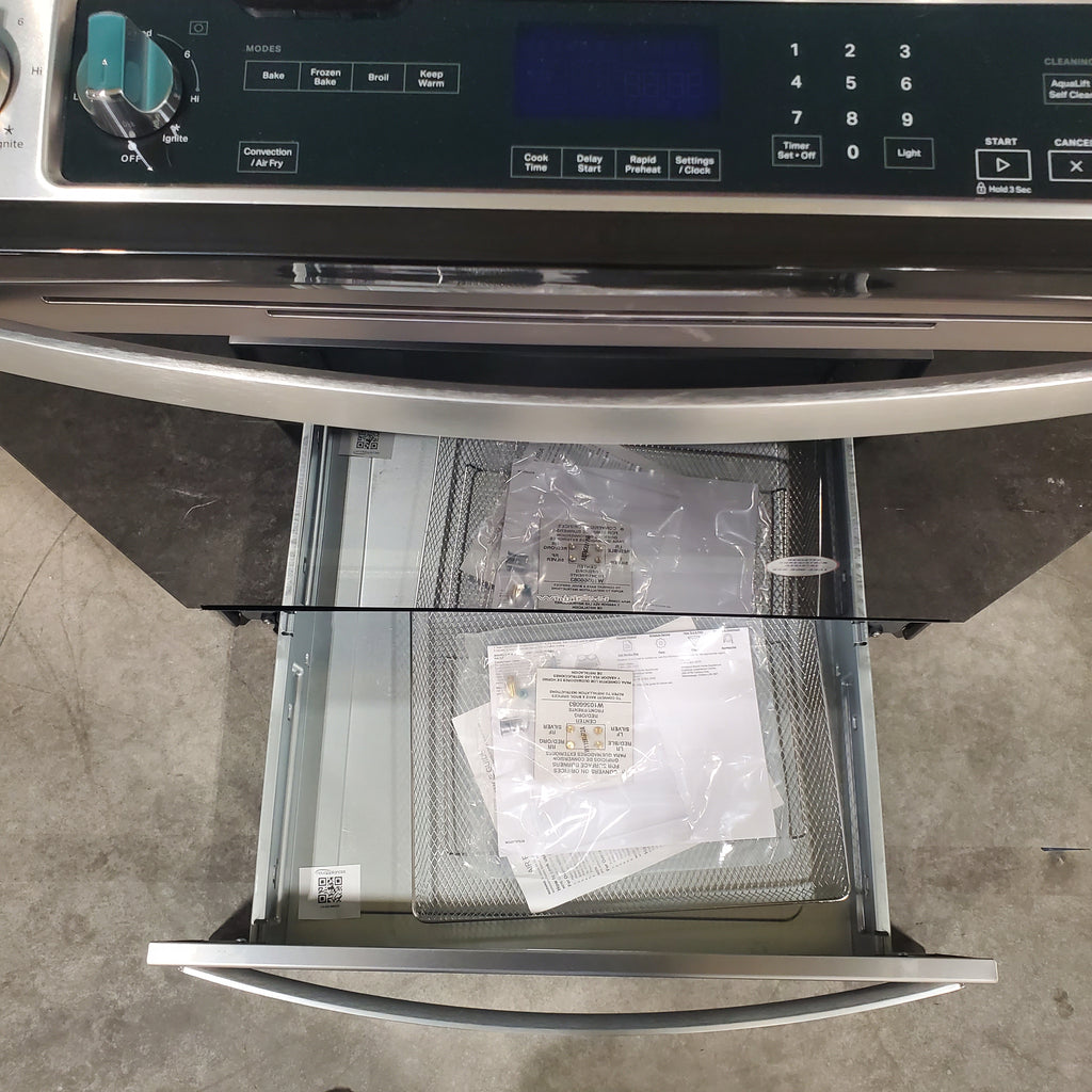 Pictures of Fingerprint Resistant Stainless Steel Whirlpool 5.8 cu. ft. 5 Burner Gas Slide In Range with Air Fry WEG745H0LZ - Scratch & Dent - Minor - Neu Appliance Outlet - Discount Appliance Outlet in Austin, Tx
