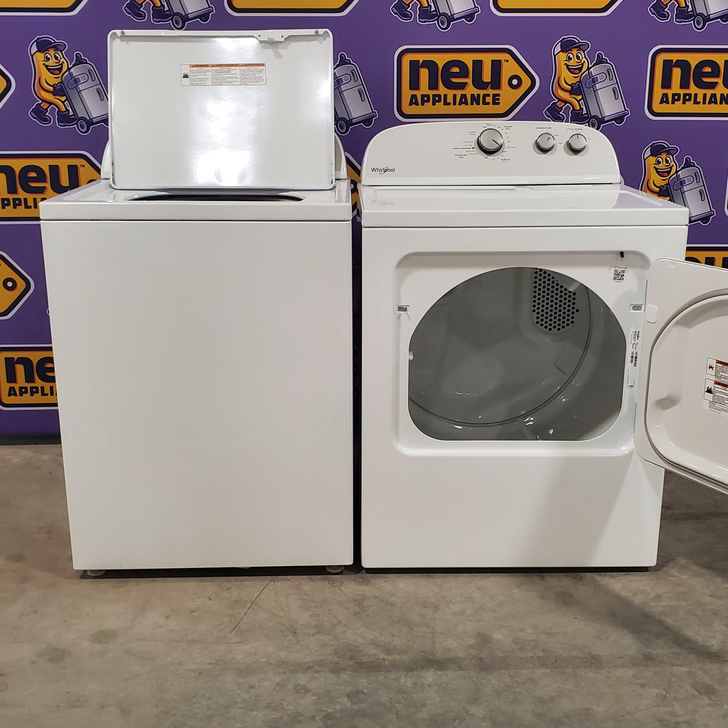 Pictures of Whirlpool 3.8–3.9 Cu. Ft. Top Load Washer with 2 in 1 Removable Agitator and Soil Level Selection WTW4957PW and Whirlpool 7-cu ft Vented Electric Dryer WED4815EW - Open Box - Neu Appliance Outlet - Discount Appliance Outlet in Austin, Tx