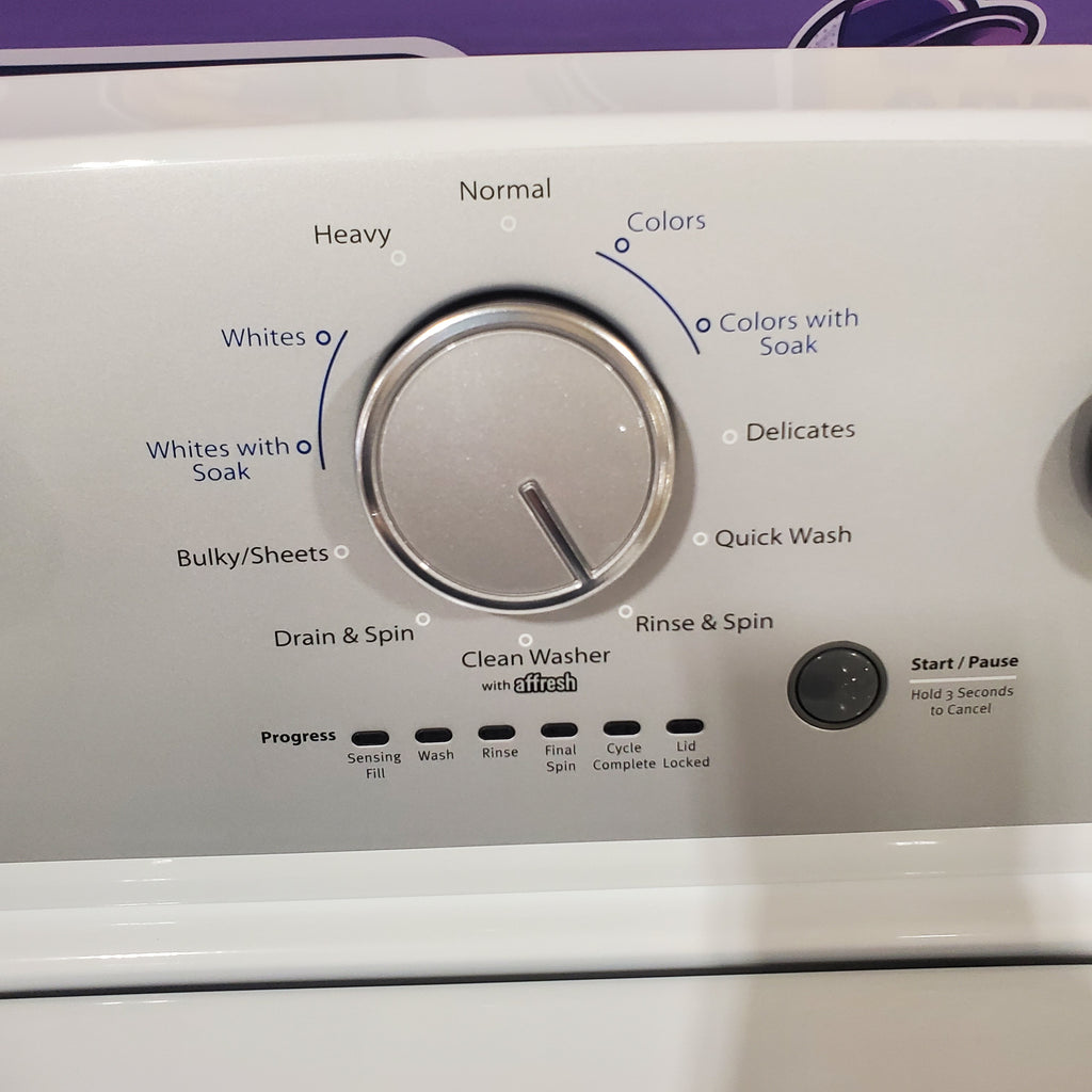 Pictures of Whirlpool 3.8–3.9 Cu. Ft. Top Load Washer with 2 in 1 Removable Agitator and Soil Level Selection WTW4957PW and Whirlpool 7-cu ft Vented Electric Dryer WED4815EW - Open Box - Neu Appliance Outlet - Discount Appliance Outlet in Austin, Tx