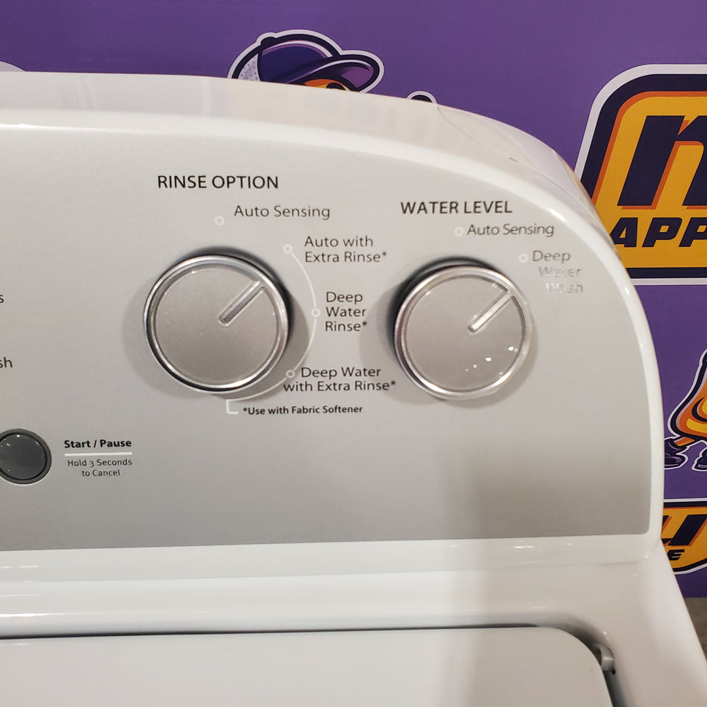 Pictures of Whirlpool 3.8–3.9 Cu. Ft. Top Load Washer with 2 in 1 Removable Agitator and Soil Level Selection WTW4957PW and Whirlpool 7-cu ft Vented Electric Dryer WED4815EW - Open Box - Neu Appliance Outlet - Discount Appliance Outlet in Austin, Tx