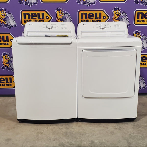 4.3 cu. ft. Ultra Large Capacity Top Load Washer with Impeller & TurboDrum™ Technology WT6100CW and 7.3 cu. ft. Ultra Large Capacity Rear Control Electric Energy Star Dryer with Sensor Dry DLE6100W