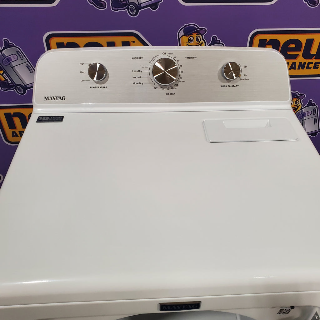 Pictures of Maytag Top Load 4.7 cu. ft. Agitator Washer with Extra Power and Deep Fill Option MVW5435PW and Electric Wrinkle Prevent 7.0 cu. ft Dryer with End of Cycle Signal MED4500MW - Open Box - Neu Appliance Outlet - Discount Appliance Outlet in Austin, Tx
