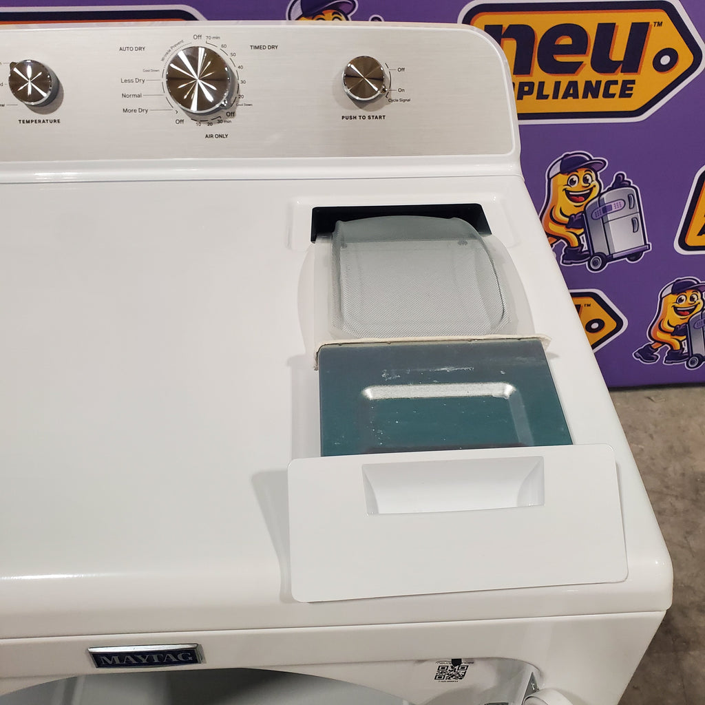 Pictures of Maytag Top Load 4.7 cu. ft. Agitator Washer with Extra Power and Deep Fill Option MVW5435PW and Electric Wrinkle Prevent 7.0 cu. ft Dryer with End of Cycle Signal MED4500MW - Open Box - Neu Appliance Outlet - Discount Appliance Outlet in Austin, Tx