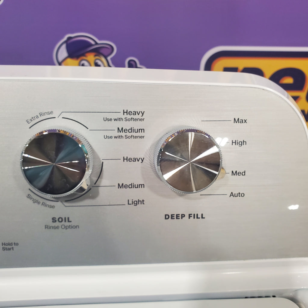 Pictures of Maytag Top Load 4.7 cu. ft. Agitator Washer with Extra Power and Deep Fill Option MVW5435PW and Electric Wrinkle Prevent 7.0 cu. ft Dryer with End of Cycle Signal MED4500MW - Open Box - Neu Appliance Outlet - Discount Appliance Outlet in Austin, Tx