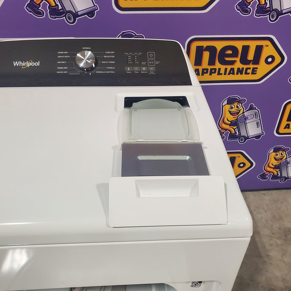 Pictures of Whirlpool 4.7–4.8 Cu. Ft. Top Load Washer with 2 in 1 Removable Agitator and Built-In Water Faucet and 7.0 Cu. Ft. Top Load Electric Moisture Sensing Dryer with Wrinkle Shield™ Option - Neu Appliance Outlet - Discount Appliance Outlet in Austin, Tx