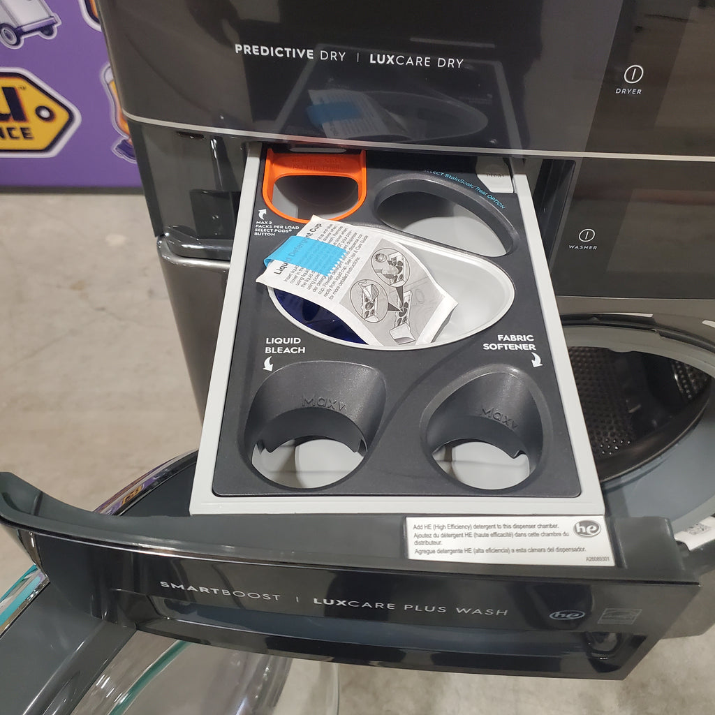 Pictures of Electrolux Titanium 600 Series Laundry Tower Single Unit 4.5 cu ft Washer & 8 cu ft Electric Dryer Scratch & Dent - Minor - Neu Appliance Outlet - Discount Appliance Outlet in Austin, Tx