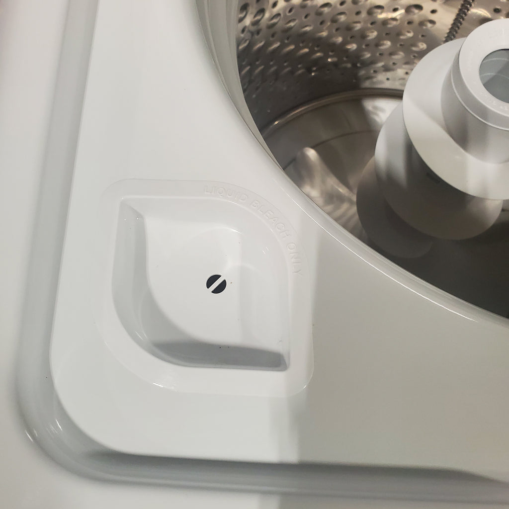 Pictures of GE 4.5 cu. ft. Capacity Washer with Stainless Steel Basket, Cold Plus and Wash Boost and GE 7.2 cu. ft. Capacity Electric Dryer with Up To 120 ft. Venting and Extended Tumble - Neu Appliance Outlet - Discount Appliance Outlet in Austin, Tx