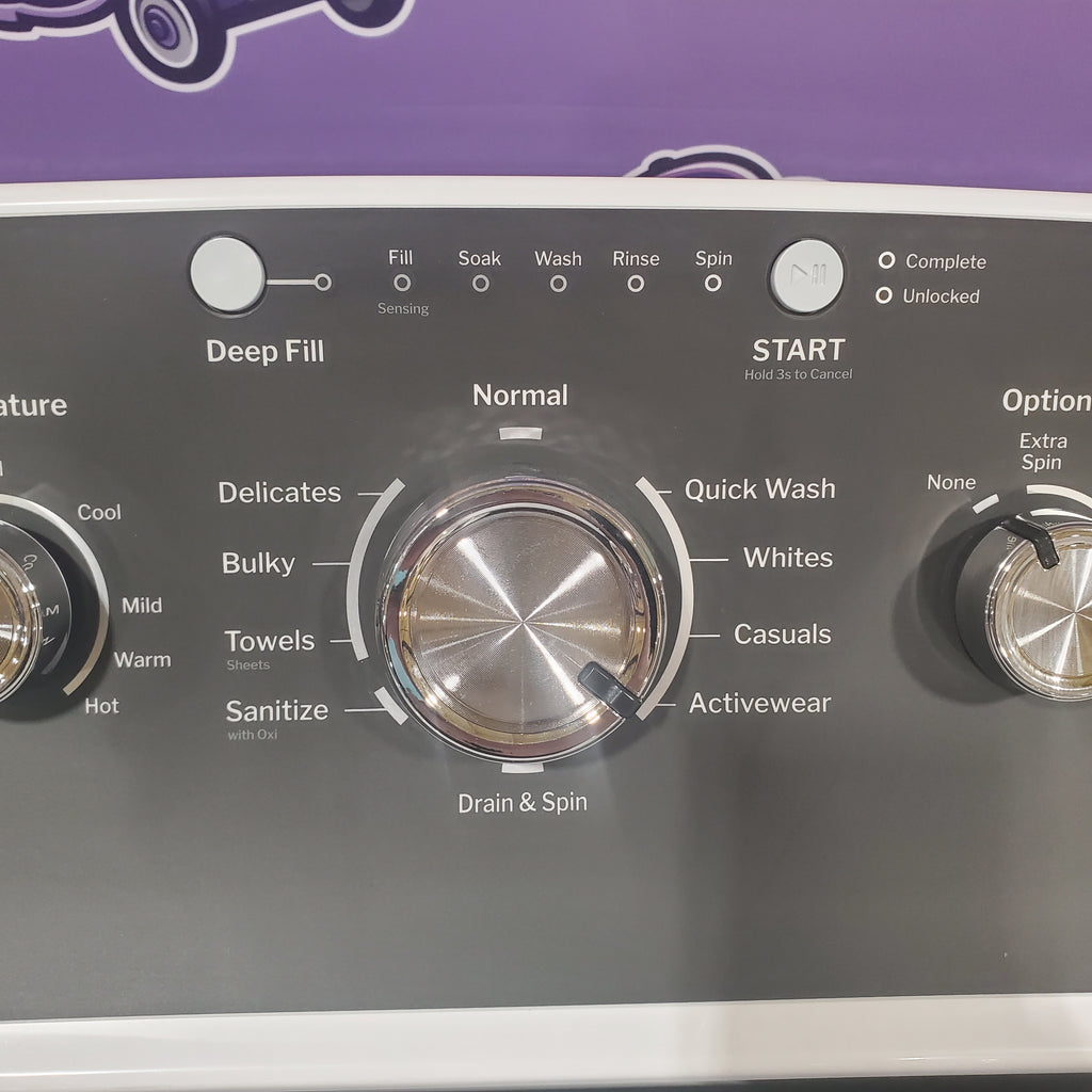 Pictures of GE 4.5 cu. ft. Capacity Washer with Stainless Steel Basket, Cold Plus and Wash Boost and GE 7.2 cu. ft. Capacity Electric Dryer with Up To 120 ft. Venting and Extended Tumble - Neu Appliance Outlet - Discount Appliance Outlet in Austin, Tx