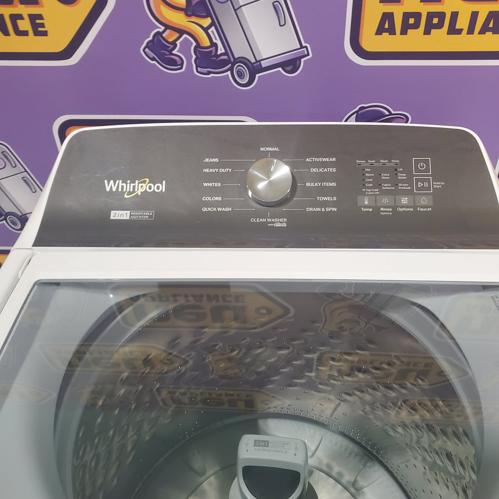 Pictures of Whirlpool Top Load 4.7-4.8 Cu. Ft. Washer with 2 in 1 Removable Agitator and Built-in Faucet WTW5057LW - Open Box - Neu Appliance Outlet - Discount Appliance Outlet in Austin, Tx