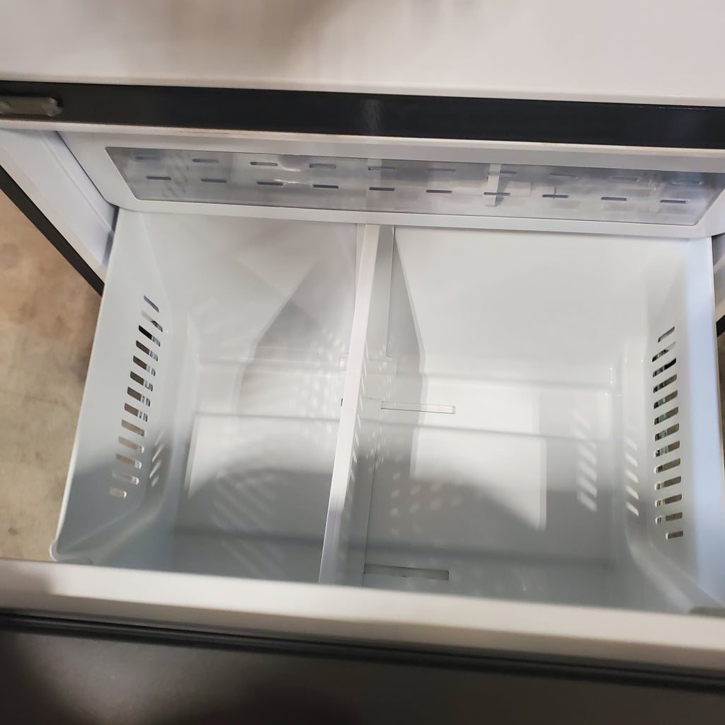 Pictures of GE Standard Depth Fingerprint Resistant 3 Door 27.8 Cu. Ft. French Door Refrigerator with Ice Maker, Water and Ice Dispenser, and Door within Door GFD28GYNFS - Certified Refurbished - Neu Appliance Outlet - Discount Appliance Outlet in Austin, Tx