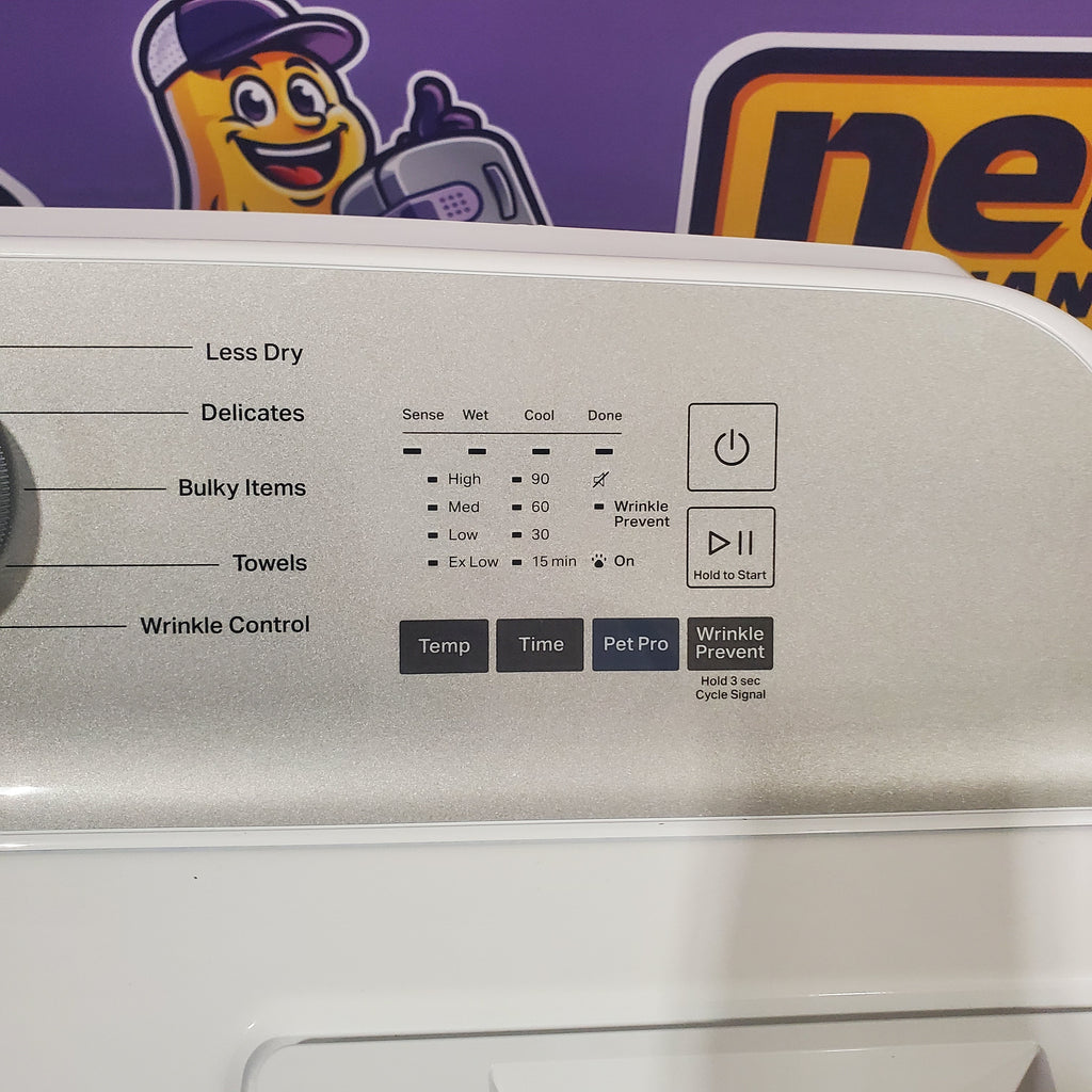 Pictures of Maytag Pet Pro Top Load Electric 7.0 Cu. Ft. Dryer with Moisture Sensing and XL Lint Trap MED6500MW - Open Box - Neu Appliance Outlet - Discount Appliance Outlet in Austin, Tx