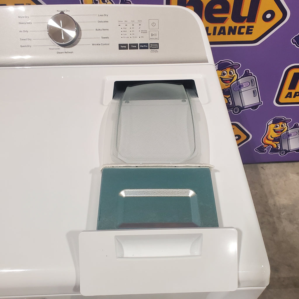 Pictures of Maytag Pet Pro Top Load Electric 7.0 Cu. Ft. Dryer with Moisture Sensing and XL Lint Trap MED6500MW - Open Box - Neu Appliance Outlet - Discount Appliance Outlet in Austin, Tx