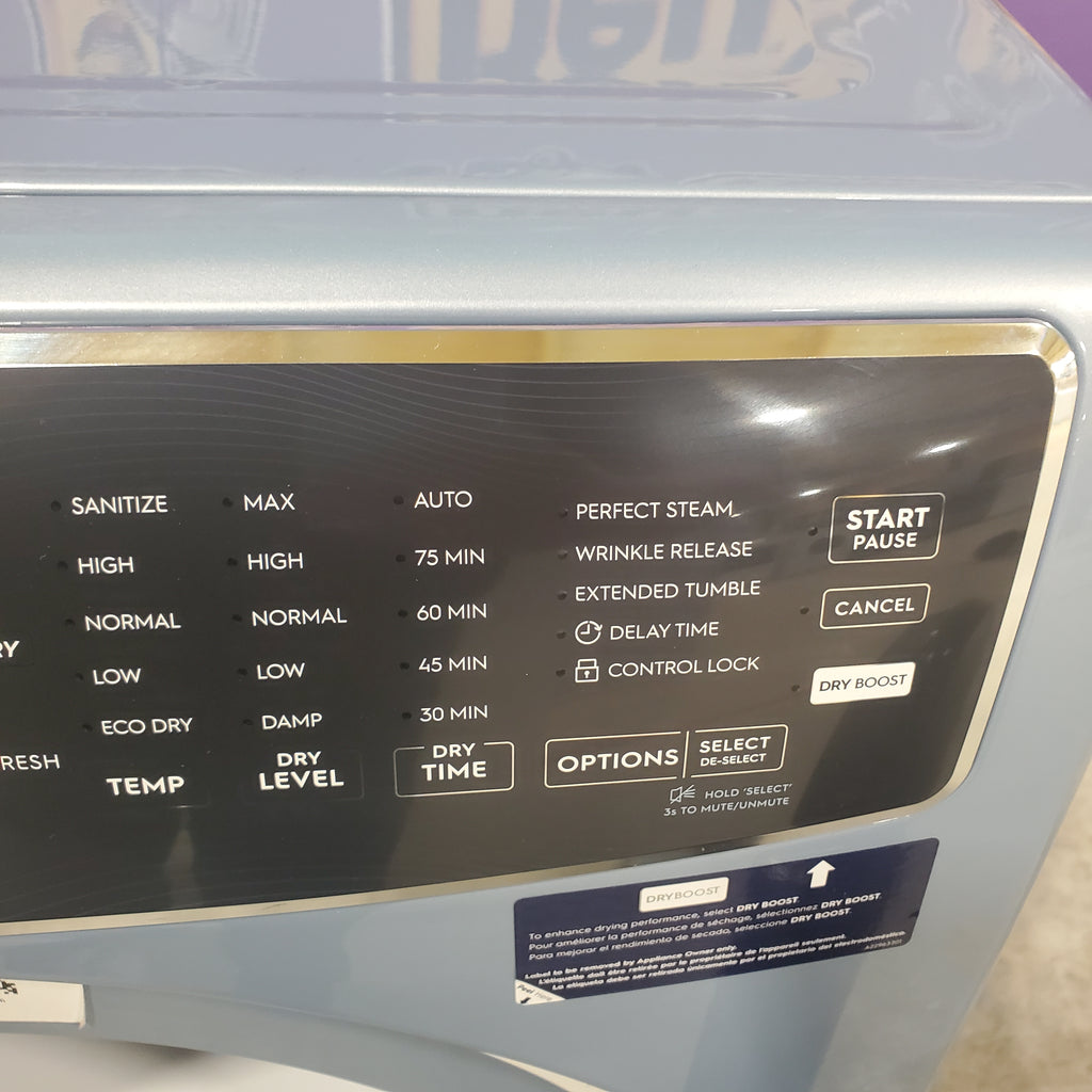 Pictures of Glacier Blue Electrolux 27 in. 4.5 cu.ft. HE Front Load ENERGY STAR Washer with LuxCare Wash System 20-minutes Fast Wash ELFW7437AG and 8 cu.ft. Electric Dryer vented Front Load Perfect Steam Dryer with Instant Refresh ELFE7437AG - Neu Appliance Outlet - Discount Appliance Outlet in Austin, Tx