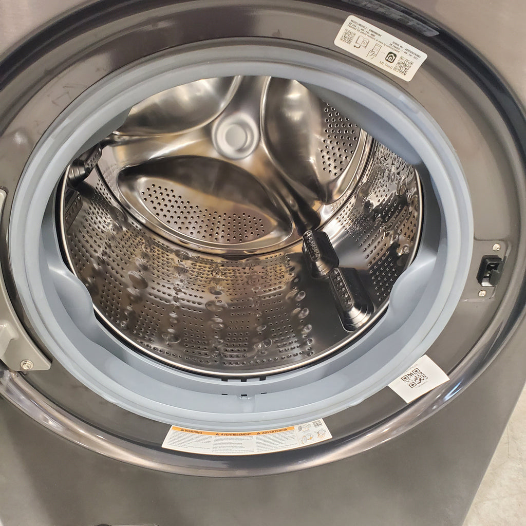 Pictures of LG Black Steel Ventless Washer/Dryer Combo LG WashCombo™ All-in-One 5.0 cu. ft. Mega Capacity with Inverter HeatPump™ Technology and Direct Drive Motor WM6998HBA - Scratch & Dent - Minor - Neu Appliance Outlet - Discount Appliance Outlet in Austin, Tx