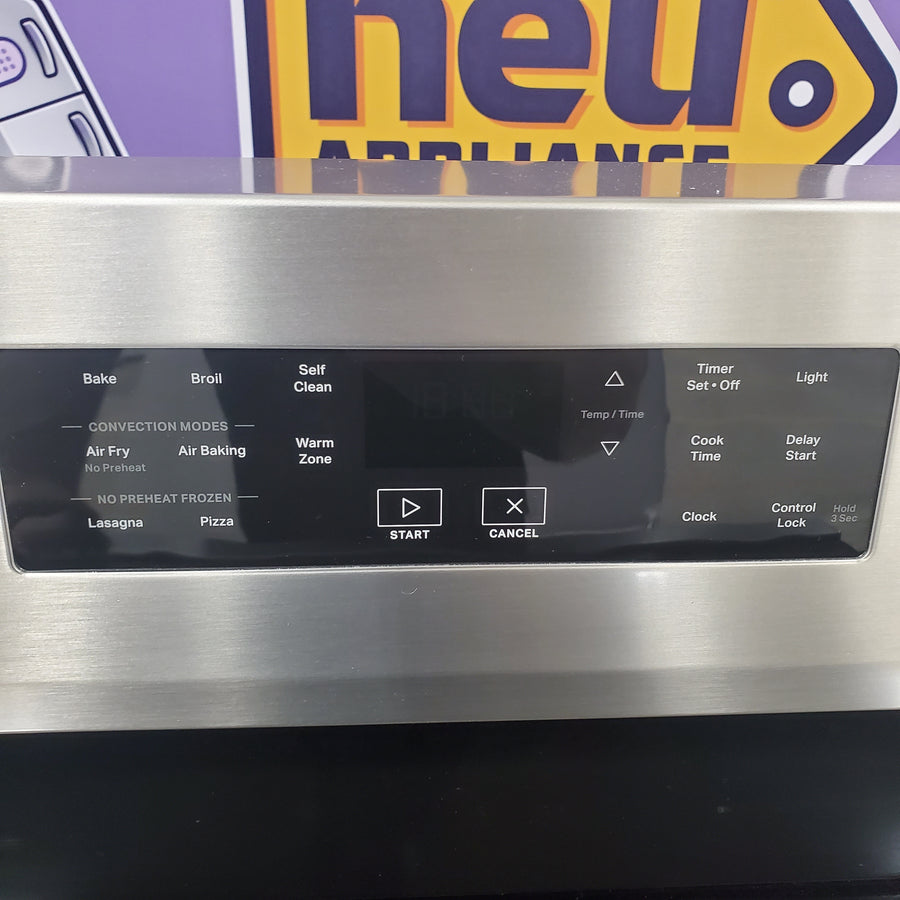 Whirlpool Energy Star 30 Inch Electric Range with Air Cooking Technology, No Preheat Air Fry, Air Baking and Self Clean WFES5030RZ - Scratch and Dent (Minor)
