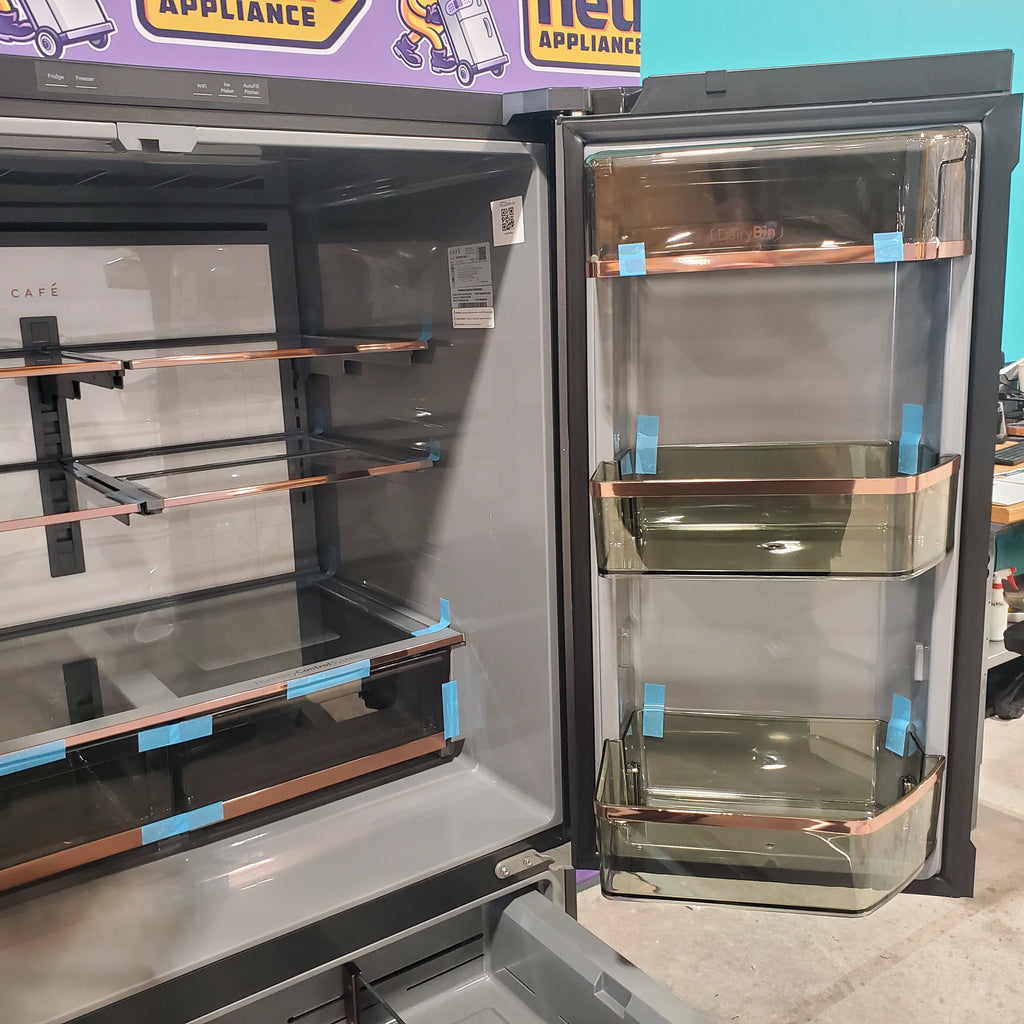 Pictures of GE Cafe Energy Star Smart 4 Door French Door 28.7 Cu. Ft. Refrigerator with Dual Dispense Auto Fill Pitcher and Convertible Drawer with Soft Freeze CGE29DP3TD1 - Scratch and Dent (Minor) - Neu Appliance Outlet - Discount Appliance Outlet in Austin, Tx