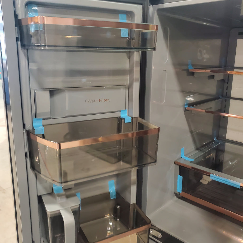 Pictures of GE Cafe Energy Star Smart 4 Door French Door 28.7 Cu. Ft. Refrigerator with Dual Dispense Auto Fill Pitcher and Convertible Drawer with Soft Freeze CGE29DP3TD1 - Scratch and Dent (Minor) - Neu Appliance Outlet - Discount Appliance Outlet in Austin, Tx
