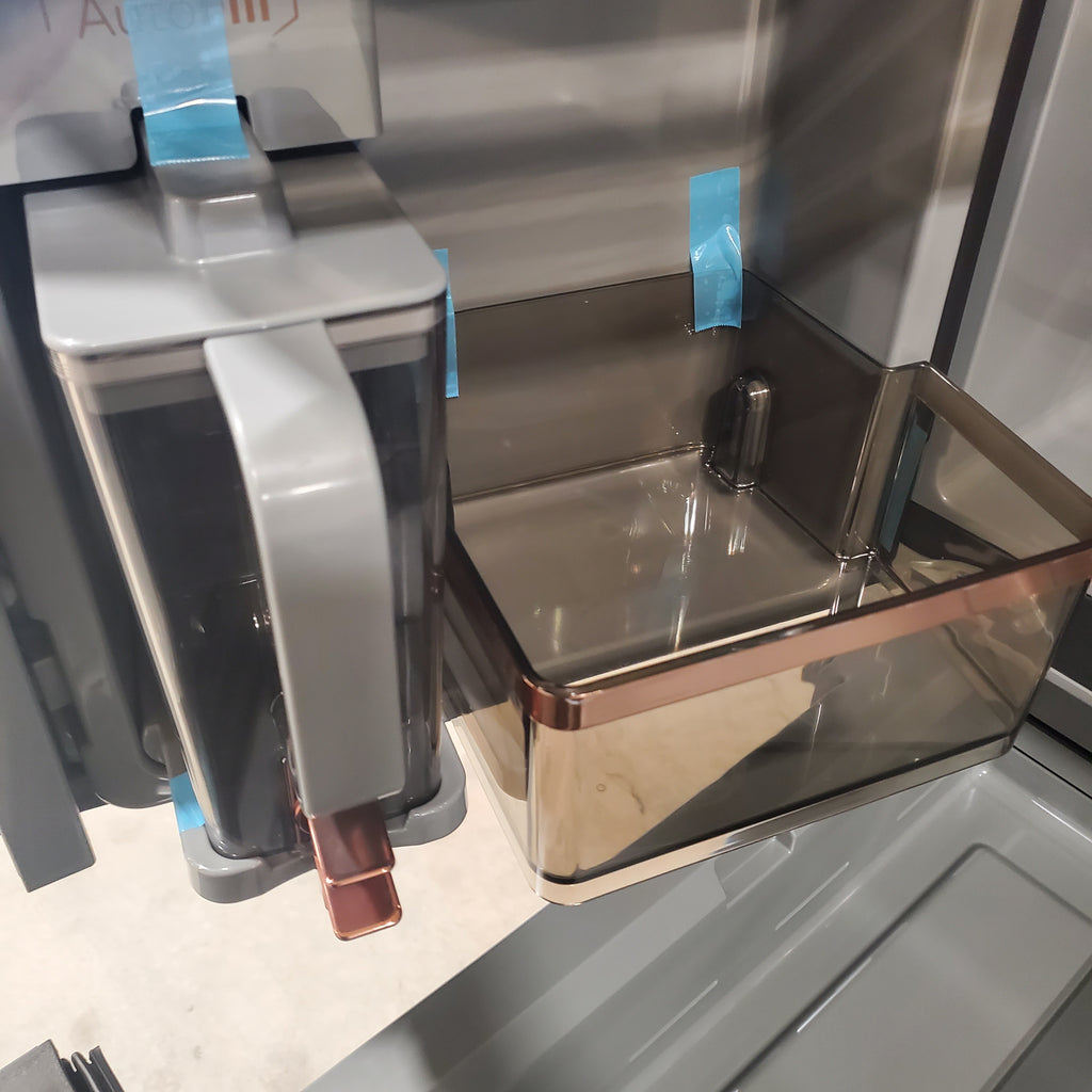 Pictures of GE Cafe Energy Star Smart 4 Door French Door 28.7 Cu. Ft. Refrigerator with Dual Dispense Auto Fill Pitcher and Convertible Drawer with Soft Freeze CGE29DP3TD1 - Scratch and Dent (Minor) - Neu Appliance Outlet - Discount Appliance Outlet in Austin, Tx