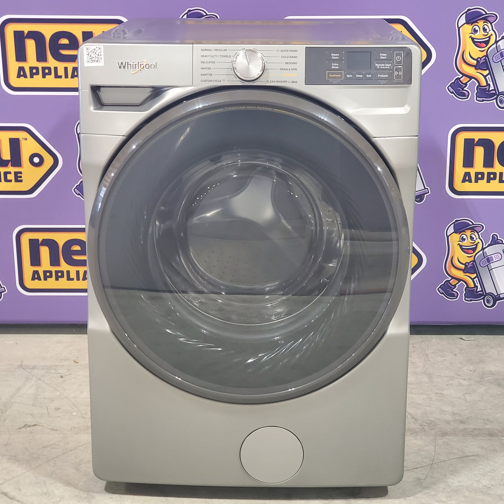 Pictures of Whirlpool Radiant Silver 4.5 cu. ft. Smart Front Load ENERGY STAR® Washer with FreshFlow™ Vent System WFW5720RR - Scratch & Dent - Minor - Neu Appliance Outlet - Discount Appliance Outlet in Austin, Tx