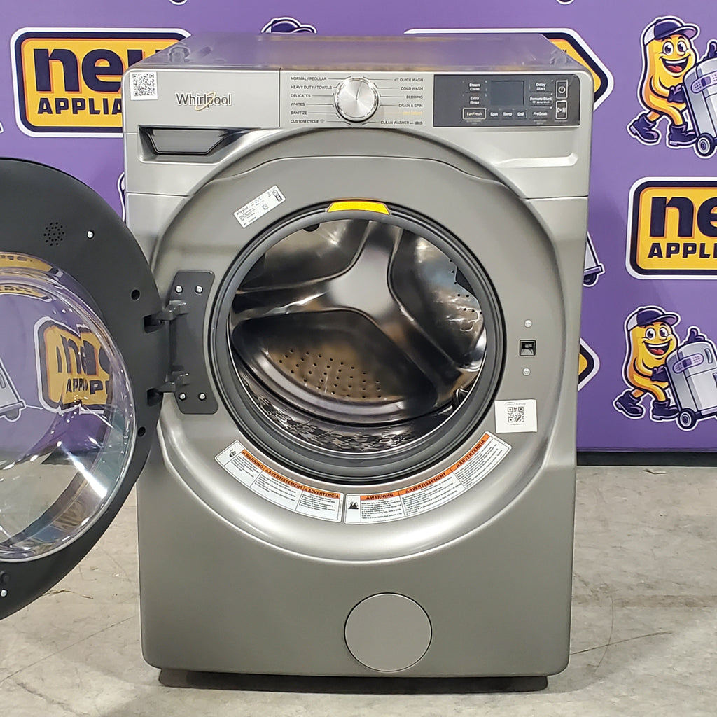 Pictures of Whirlpool Radiant Silver 4.5 cu. ft. Smart Front Load ENERGY STAR® Washer with FreshFlow™ Vent System WFW5720RR - Scratch & Dent - Minor - Neu Appliance Outlet - Discount Appliance Outlet in Austin, Tx