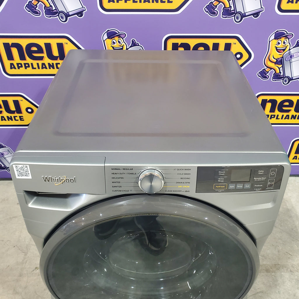 Pictures of Whirlpool Radiant Silver 4.5 cu. ft. Smart Front Load ENERGY STAR® Washer with FreshFlow™ Vent System WFW5720RR - Scratch & Dent - Minor - Neu Appliance Outlet - Discount Appliance Outlet in Austin, Tx