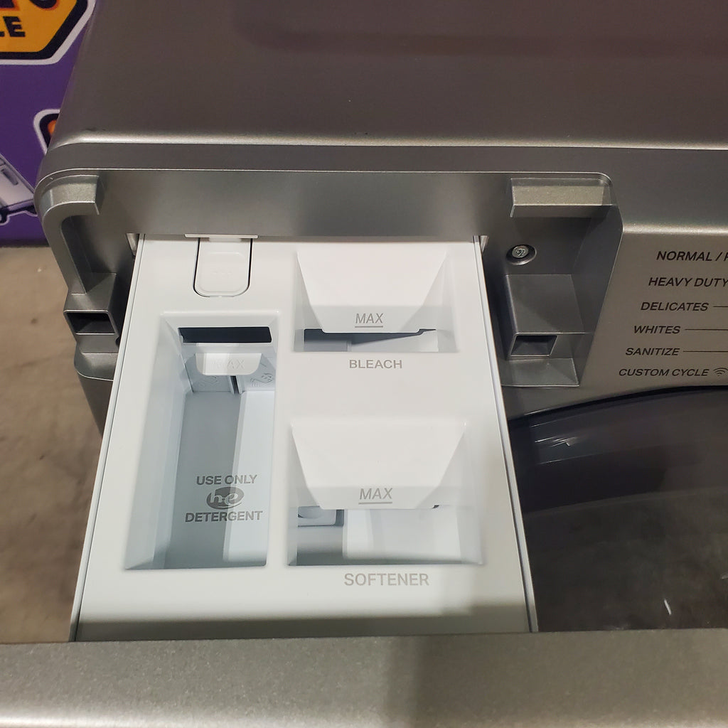 Pictures of Whirlpool Radiant Silver 4.5 cu. ft. Smart Front Load ENERGY STAR® Washer with FreshFlow™ Vent System WFW5720RR - Scratch & Dent - Minor - Neu Appliance Outlet - Discount Appliance Outlet in Austin, Tx