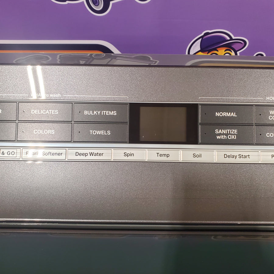 Whirlpool Chrome Shadow 5.2 - 5.3 cu. ft. ENERGY STAR Top Load Washer with 2 in 1 Removable Agitator and Load & Go™ dispenser WTW8127LC and  7.4 cu. ft. Top Load Electric Dryer with Advanced Moisture Sensing WED8127LC - Scratch & Dent - Minor