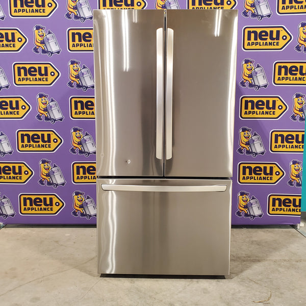 LG Print Proof Stainless Steel Counter-Depth MAX 27 cu ft French Door Refrigerator with Water Dispenser and Ice Maker  LRFLC2706S - Scratch & Dent - Minor
