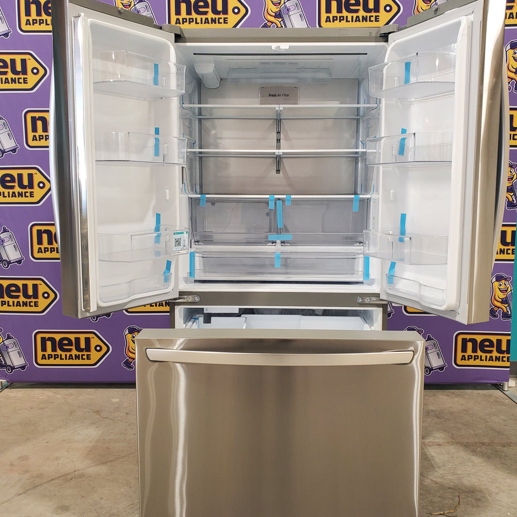Pictures of LG Print Proof Stainless Steel Counter-Depth MAX 27 cu ft French Door Refrigerator with Water Dispenser and Ice Maker LRFLC2706S - Scratch & Dent - Minor - Neu Appliance Outlet - Discount Appliance Outlet in Austin, Tx
