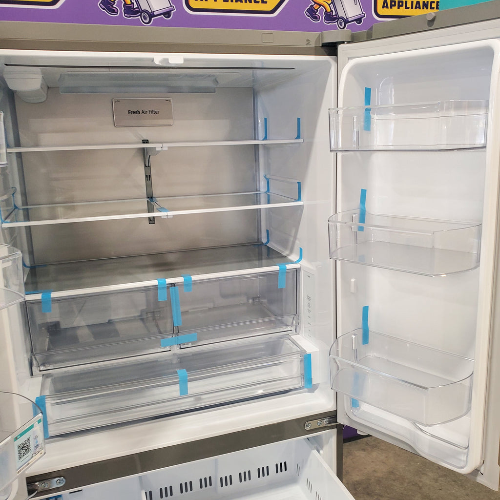 Pictures of LG Print Proof Stainless Steel Counter-Depth MAX 27 cu ft French Door Refrigerator with Water Dispenser and Ice Maker LRFLC2706S - Scratch & Dent - Minor - Neu Appliance Outlet - Discount Appliance Outlet in Austin, Tx