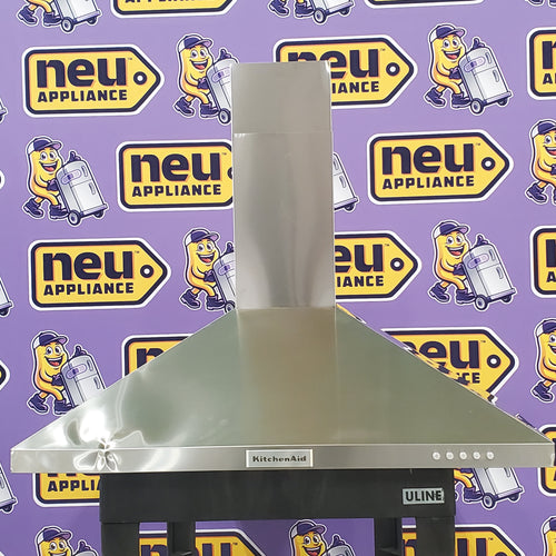 Pictures of KitchenAid Wall Mount 3 Speed 36 Inch Canopy Hood with Perimeter Ventilation, Removable Filters, and 2 LED Task Lights KVWB406DSS - Scratch and Dent (Moderate) - Neu Appliance Outlet - Discount Appliance Outlet in Austin, Tx
