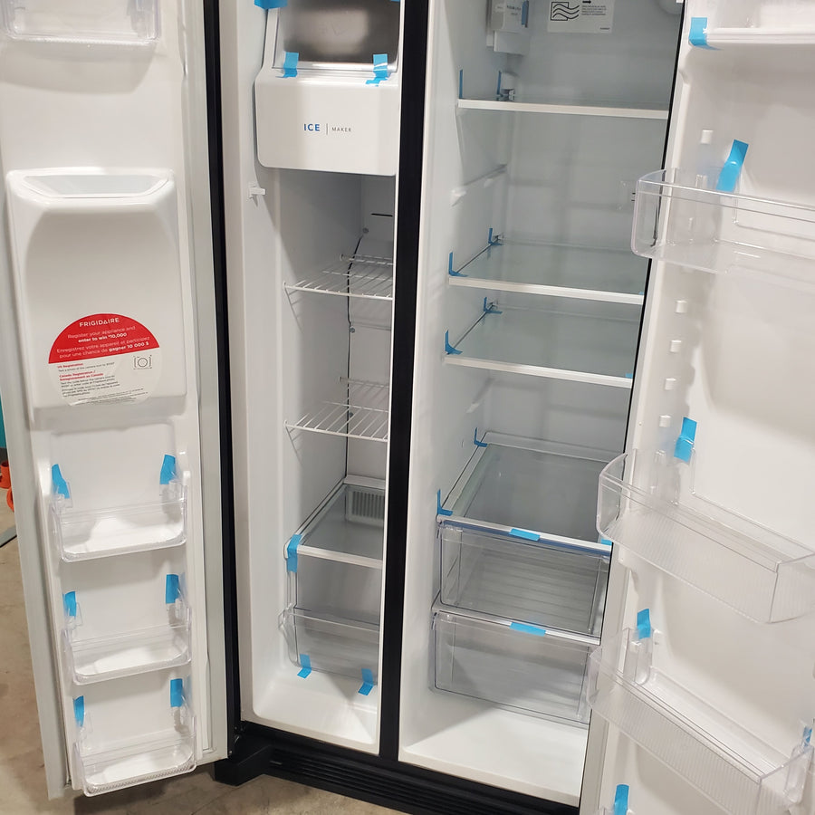 Frigidaire Standard Depth 33 Inch 22 Cu. Ft. Refrigerator with Even Temp Cooling System, Bright LED Lighting, and Energy Star FRSS2323AB - Scratch and Dent (Minor)