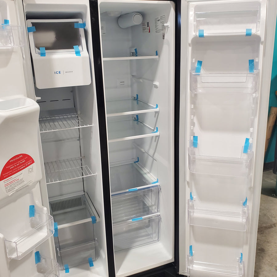 Frigidaire Standard Depth 33 Inch 22 Cu. Ft. Refrigerator with Even Temp Cooling System, Bright LED Lighting, and Energy Star FRSS2323AB - Scratch and Dent (Minor)