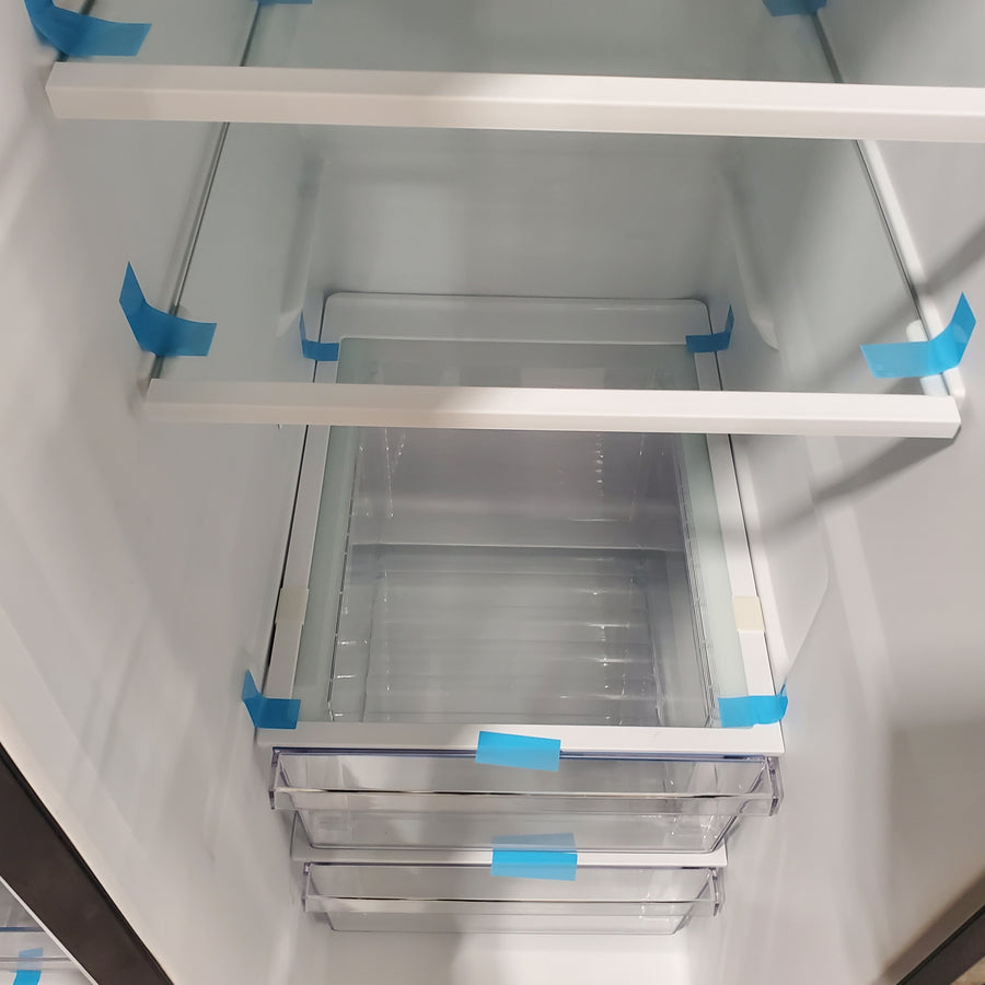 Frigidaire Standard Depth 33 Inch 22 Cu. Ft. Refrigerator with Even Temp Cooling System, Bright LED Lighting, and Energy Star FRSS2323AB - Scratch and Dent (Minor)