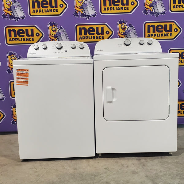 Whirlpool Top Load 3.5 Cu. Ft. Washer with Deep Water Wash Option WTW4816FW and Whirlpool Vented 7.0 Cu. Ft. Electric Dryer WED4815EW - Open Box
