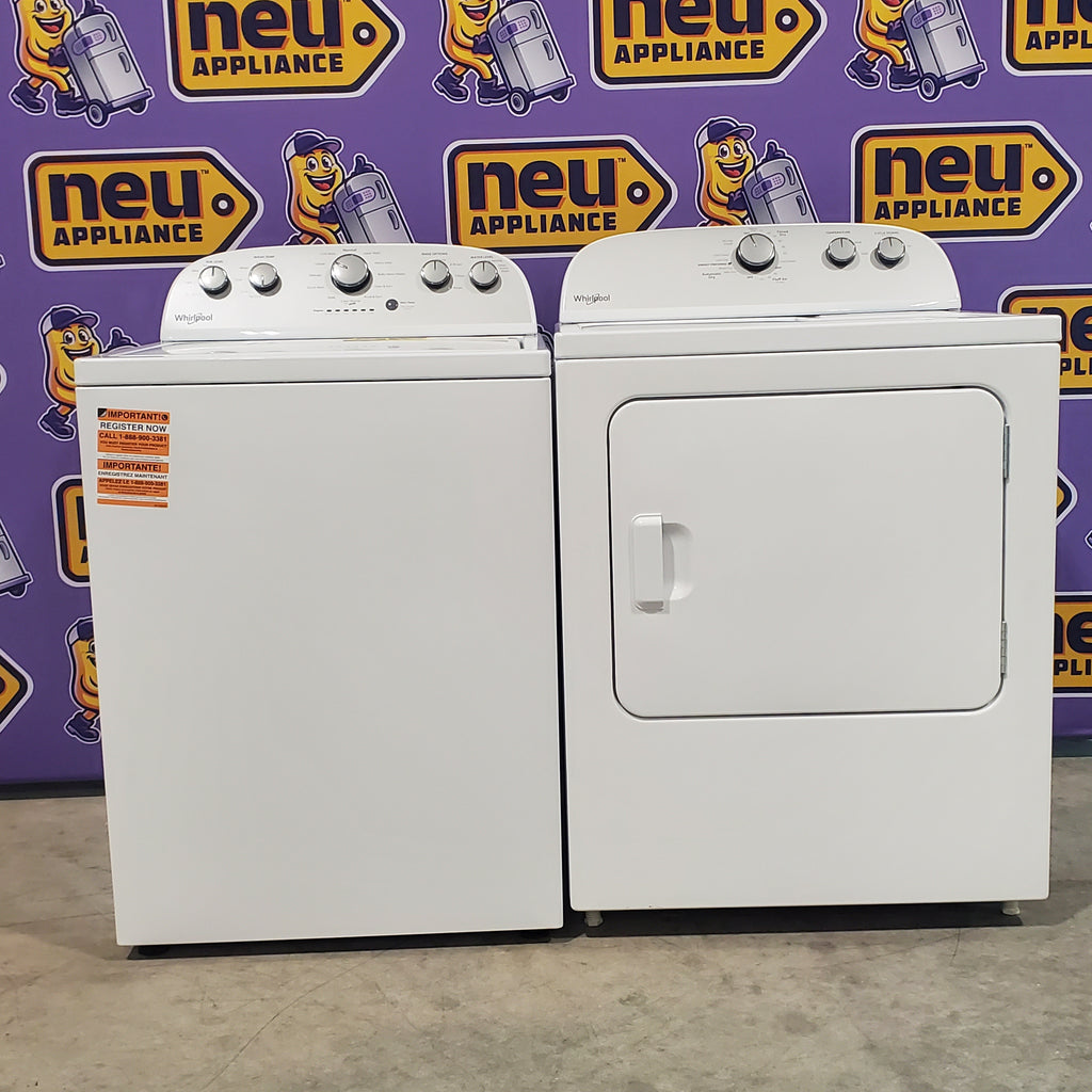 Pictures of Whirlpool Top Load 3.5 Cu. Ft. Washer with Deep Water Wash Option WTW4816FW and Whirlpool Vented 7.0 Cu. Ft. Electric Dryer WED4815EW - Open Box - Neu Appliance Outlet - Discount Appliance Outlet in Austin, Tx