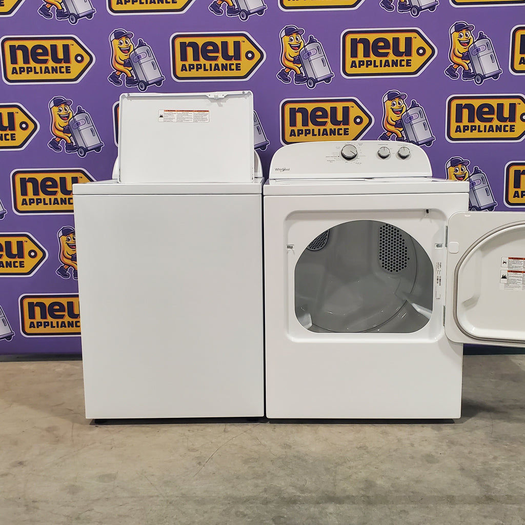 Pictures of HE Whirlpool 3.5 cu. ft. Top Load Washing Machine with Deep Water Wash WTW4816FW and 7 cu. ft. Electric Dryer with AutoDry WED4815EW- Scratch & Dent - Minor - Neu Appliance Outlet - Discount Appliance Outlet in Austin, Tx