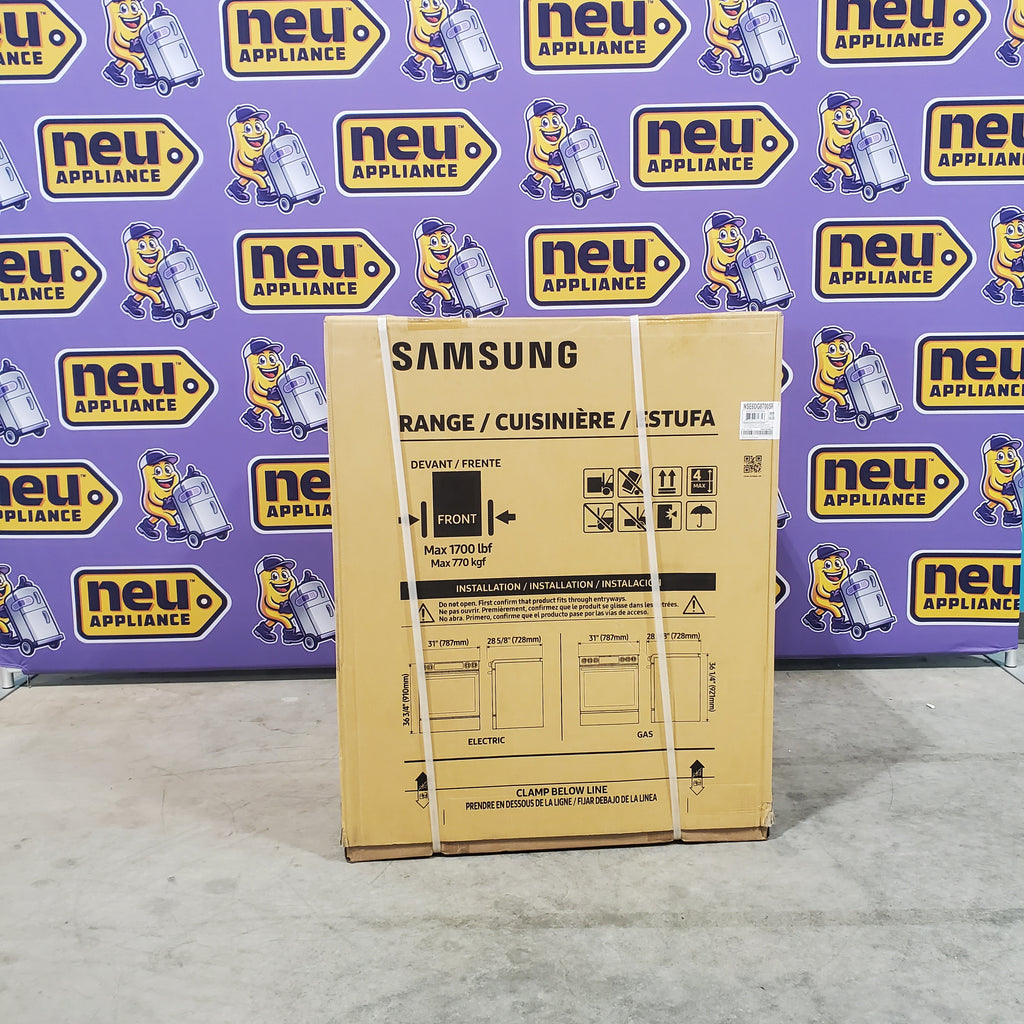 Pictures of Samsung Stainless Steel Bespoke 30 in. 6.3 cu.ft. 5 Burner Element Smart Slide-In Electric Range w/ Smart Oven Camera - New - Neu Appliance Outlet - Discount Appliance Outlet in Austin, Tx