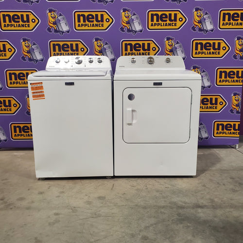 Pictures of Maytag Top Load 4.5 Cu. Ft. Washer with Extra Power MVW5035MW and Maytag Top Load 7.0 Cu. Ft. Electric Dryer with Wrinkle Prevent Phase MED4500MW - Neu Appliance Outlet - Discount Appliance Outlet in Austin, Tx