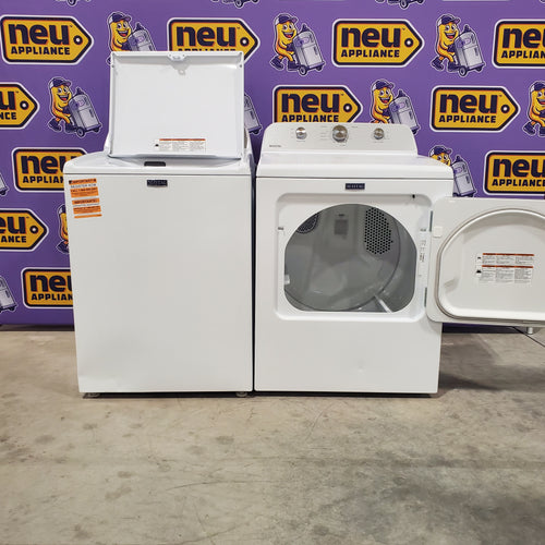 Pictures of Maytag Top Load 4.5 Cu. Ft. Washer with Extra Power MVW5035MW and Maytag Top Load 7.0 Cu. Ft. Electric Dryer with Wrinkle Prevent Phase MED4500MW - Neu Appliance Outlet - Discount Appliance Outlet in Austin, Tx