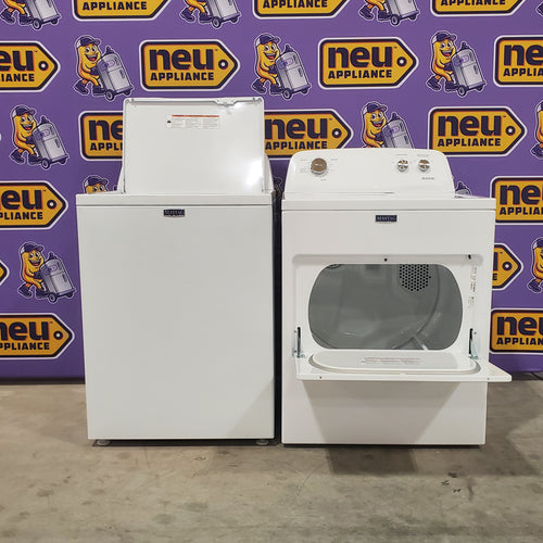 Pictures of Maytag Top Load 3.8 cu. ft. Washer with Deep Fill and Quick Wash Cycle MVW4005SW and Top Load Electric Wrinkle Prevent 7.0 cu. ft. Dryer with Auto Dry MED4005SW - Neu Appliance Outlet - Discount Appliance Outlet in Austin, Tx
