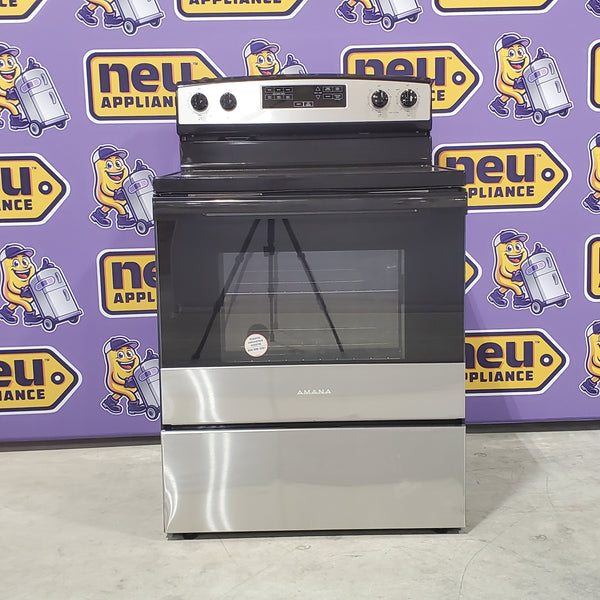 Amana® Stainless Steel 30-inch Electric Range with Extra-Large Oven Window and Large 4.8 cu. ft. Oven Capacity AER6303MMS - Scratch & Dent - Minor