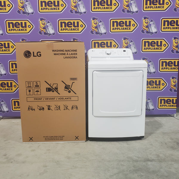 LG Ultra Large Capacity Top Load 4.1 Cu. Ft. Washer with Agitator and Deep Fill WT6105CW - New and LG Ultra Large Capacity Electric 7.3 Cu. Ft. Dryer with Sensor Dry Technology DLE6100W - Open Box