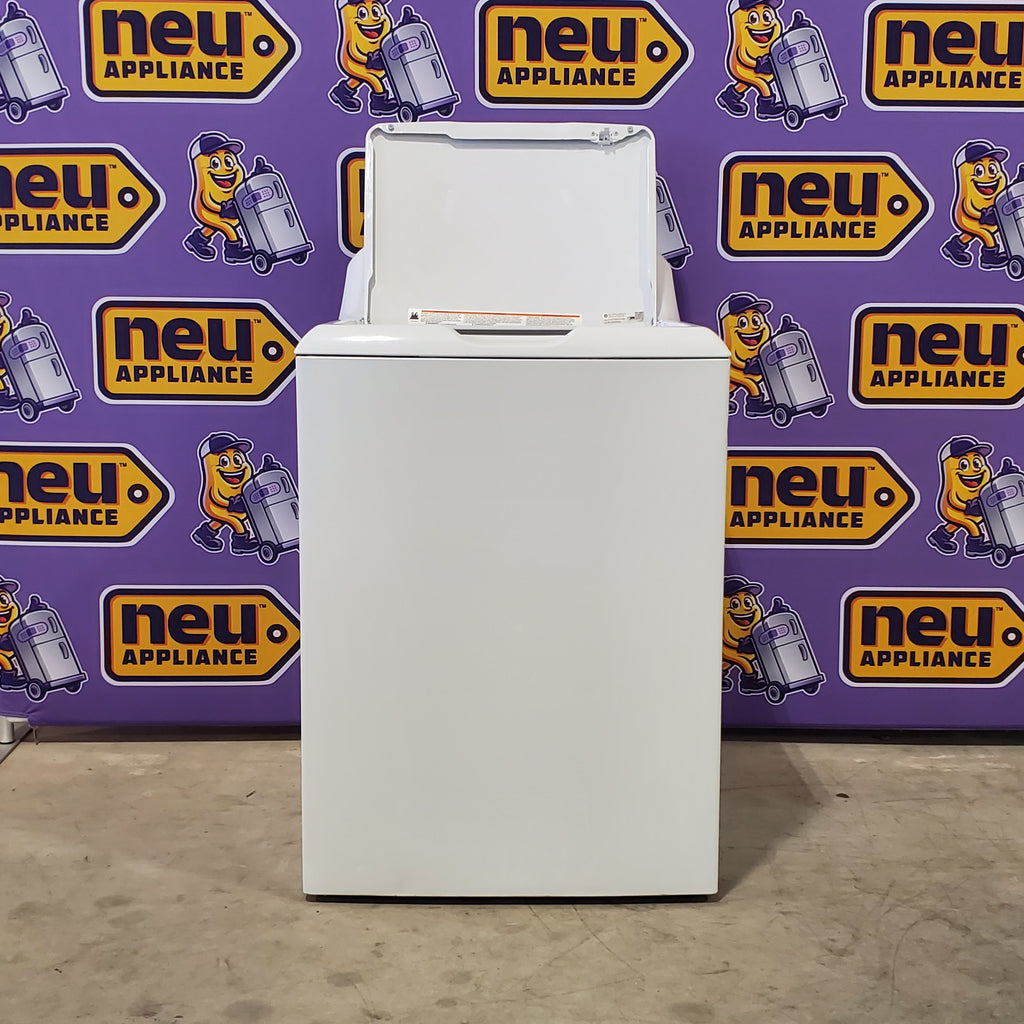 Pictures of Neu Select GE High Capacity Agitator Washer & Electric Dryer Set: 4.2 cu. ft. High Capacity Agitator Washer With Extra Water Cycle / Option & 7.2 cu. ft. Electric 220v Dryer With Auto Sensor Dry - Certified Refurbished - Neu Appliance Outlet - Discount Appliance Outlet in Austin, Tx