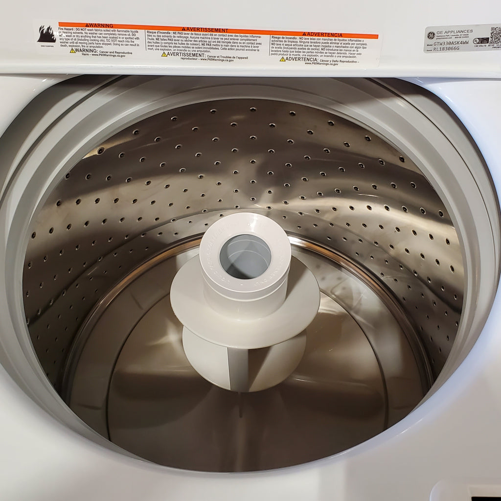 Pictures of Neu Select GE High Capacity Agitator Washer & Electric Dryer Set: 4.2 cu. ft. High Capacity Agitator Washer With Extra Water Cycle / Option & 7.2 cu. ft. Electric 220v Dryer With Auto Sensor Dry - Certified Refurbished - Neu Appliance Outlet - Discount Appliance Outlet in Austin, Tx