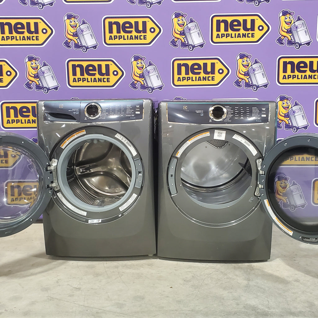 Pictures of Electrolux Titanium 600 Series Front Load 4.5 Cu. Ft. Washer with Smartboost ELFW7637AT and Optic Whites Cycle and Electrolux Titanium 600 Series 8.0 Cu. Ft. Dryer with Balanced Dry and Instant Refresh Cycle ELFE7637AT - Open Box - Neu Appliance Outlet - Discount Appliance Outlet in Austin, Tx