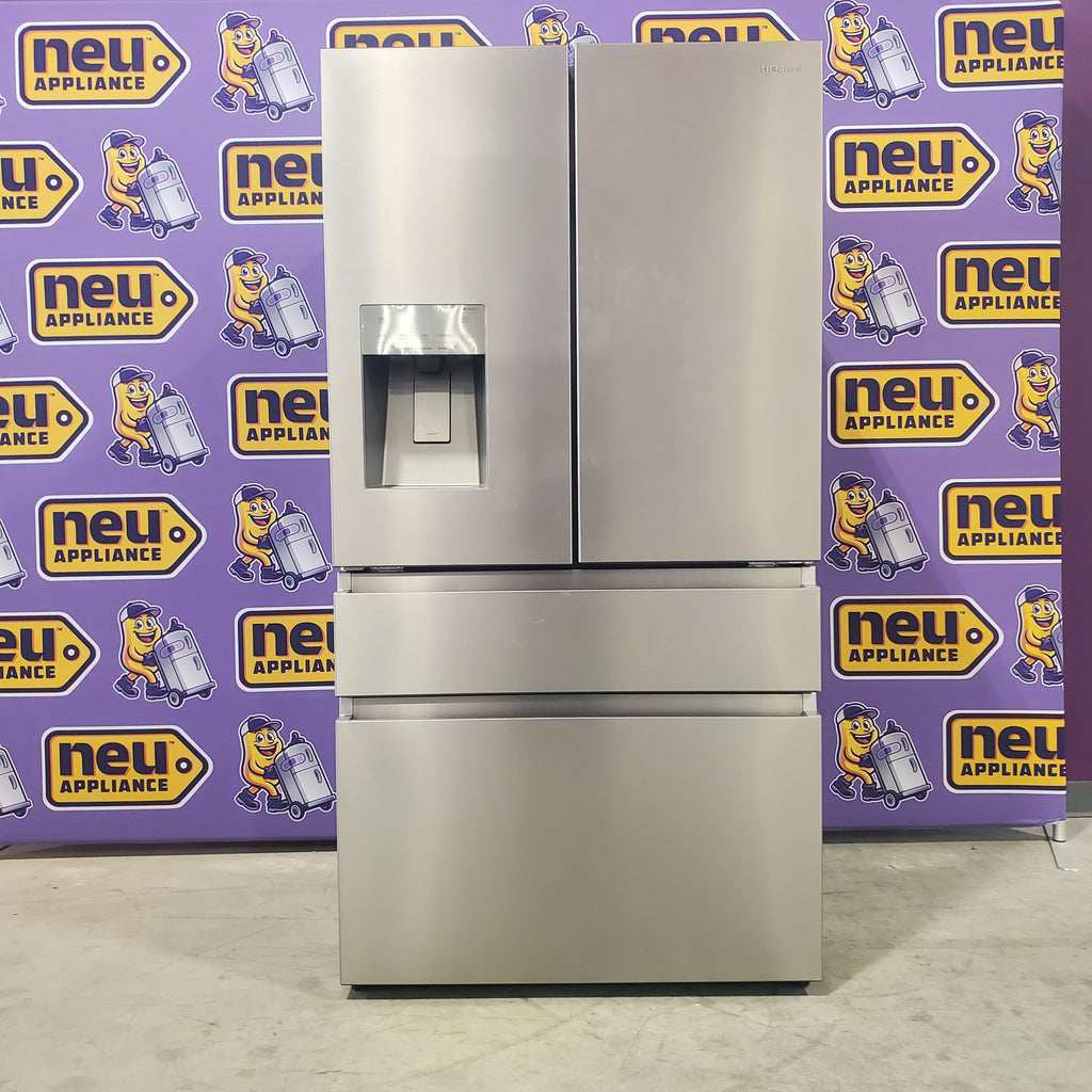 Pictures of Hisense Stainless Steel PureFlat 25.6-cu ft 4-Door Smart French Door ENERGY STAR Refrigerator with Ice Maker, Water and Ice Dispenser HRM260N6TSE - Open Box - Neu Appliance Outlet - Discount Appliance Outlet in Austin, Tx