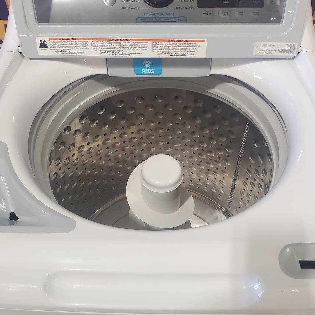 Pictures of GE White Energy Star Top Load 4.6 Washer with Sanitize with Oxi and Flex Dispense GTW725BSNWS - Certified Refurbished - Neu Appliance Outlet - Discount Appliance Outlet in Austin, Tx